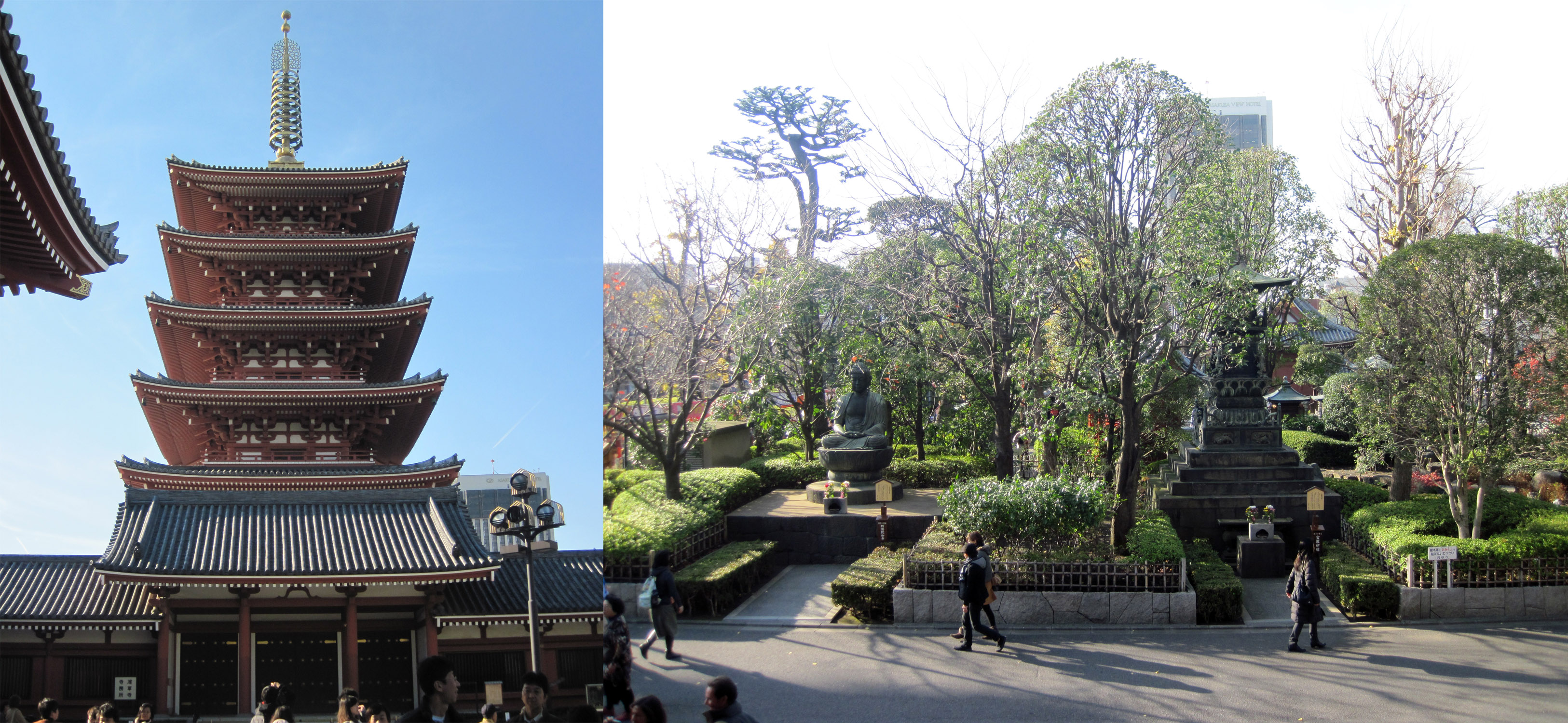 Pagoda y jardines del templo Senso-ji