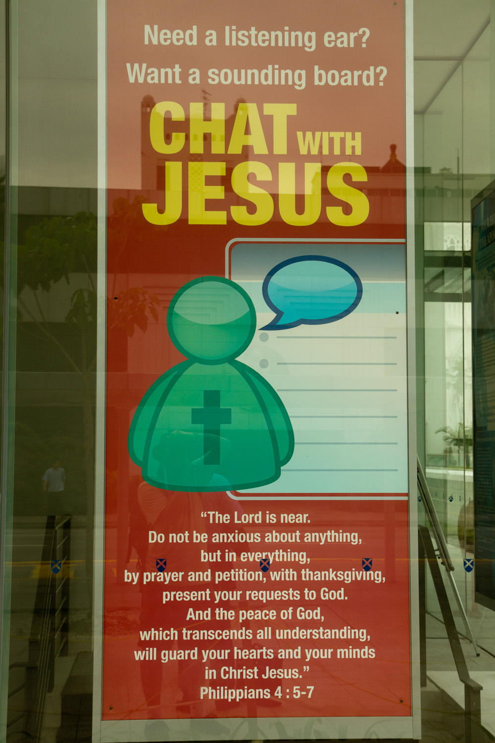 Cartel cristiano en Singapur: "Chatea con Jesús"