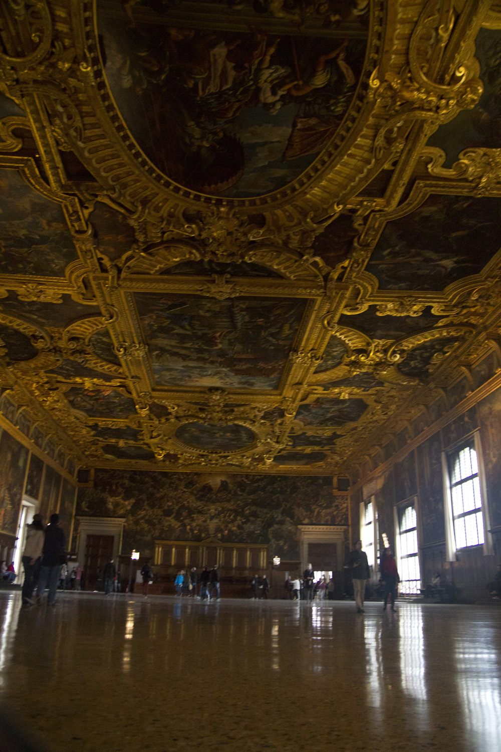 La Cámara del Gran Consejo del Palacio Ducal de Venecia, Italia