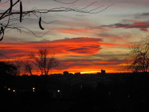 Atardecer madrileño en Las Vistillas