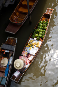 Mercado flotante de Damnoen Saduak, Tailandia