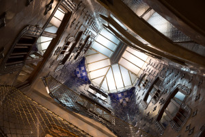 Patio interno de la Casa Batlló, Barcelona, España