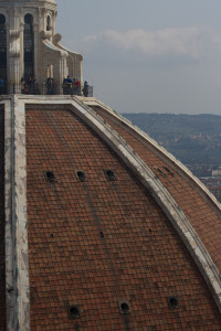 Detalle del exterior de la cúpula del Duomo de Florencia, Italia