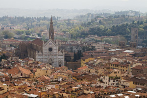 Barrio y basílica de la Santa Croce, Florencia, Italia